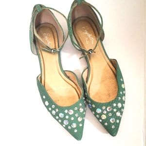Seychelles Light Green Flat Shoes